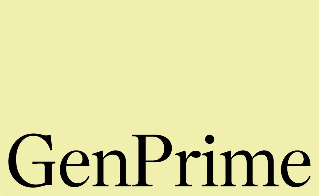 logo GenPrime with yellow background